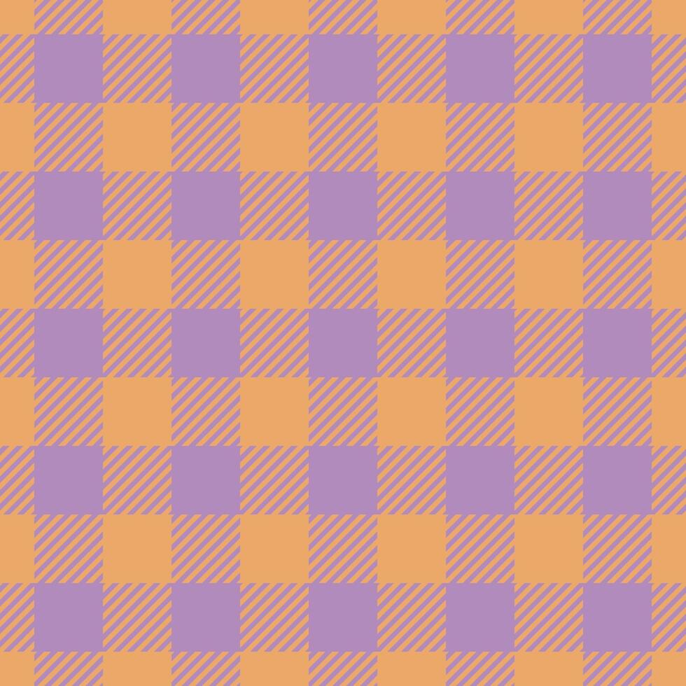 Scrapbooking seamless plaid texture, ethnic background tartan. Painting check pattern textile fabric in orange and pastel colors. vector