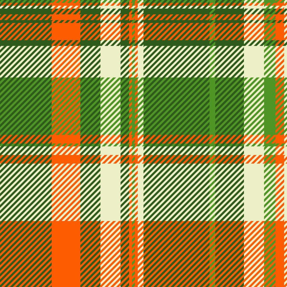 Idyllic plaid pattern seamless, modern texture fabric. Africa textile tartan check background in green and bright colors. vector