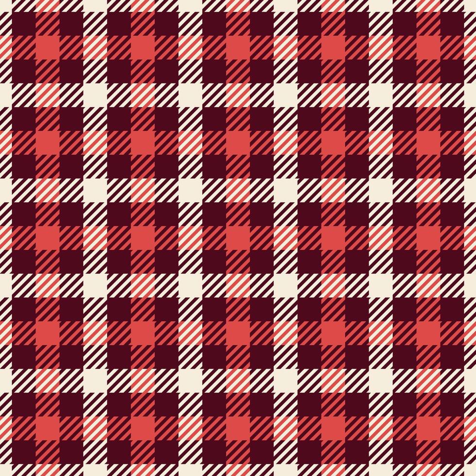 Service seamless background plaid, luxury check texture fabric. Folk textile pattern tartan in red and antique white colors. vector
