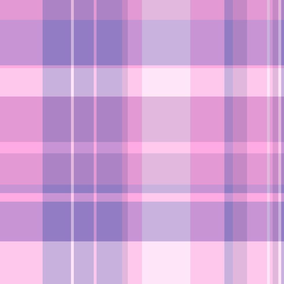 Warmth check background textile, eps fabric tartan plaid. Diwali texture seamless pattern in light and pink colors. vector