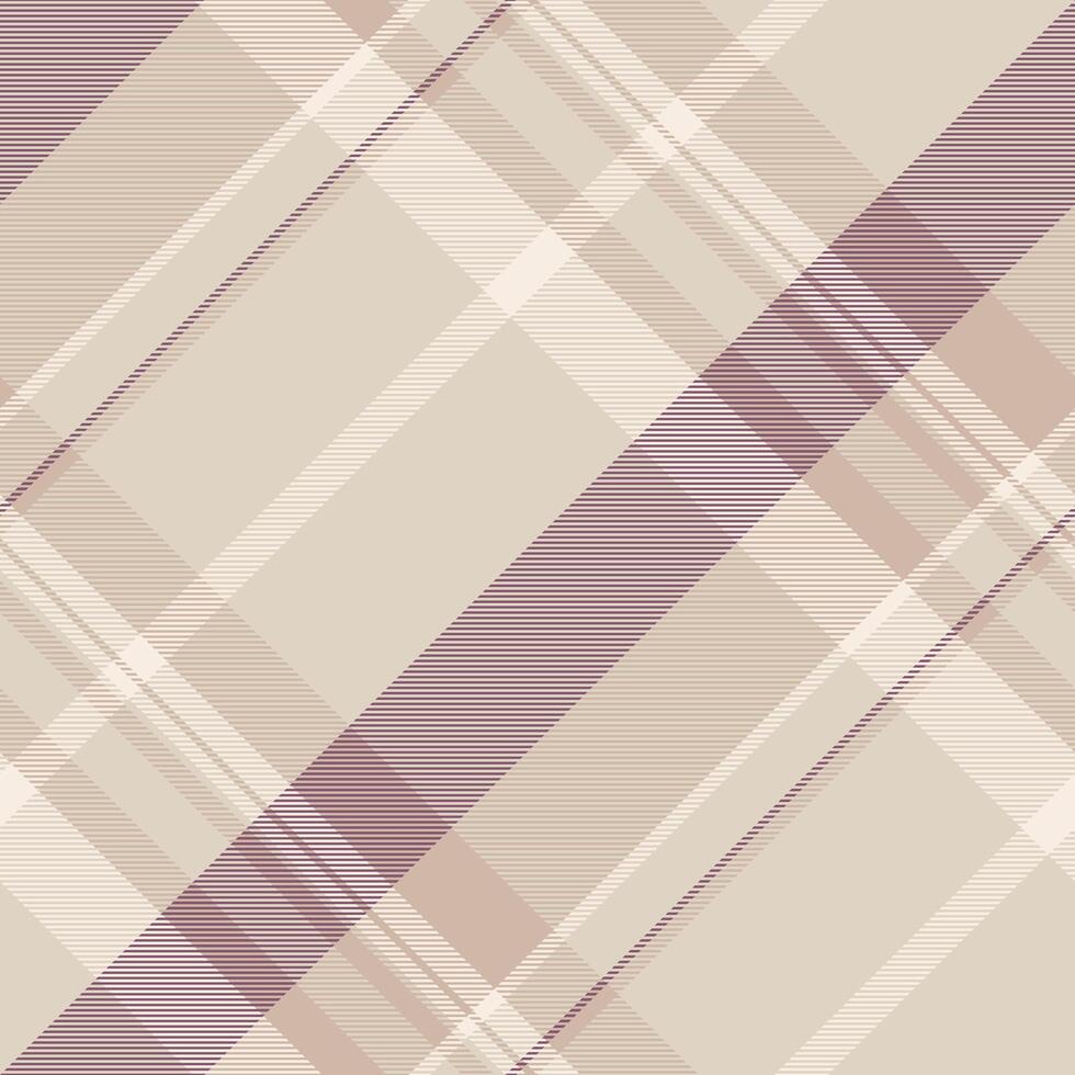 Loft texture plaid seamless, pop background fabric. Expensive tartan check pattern textile in light and linen colors. vector