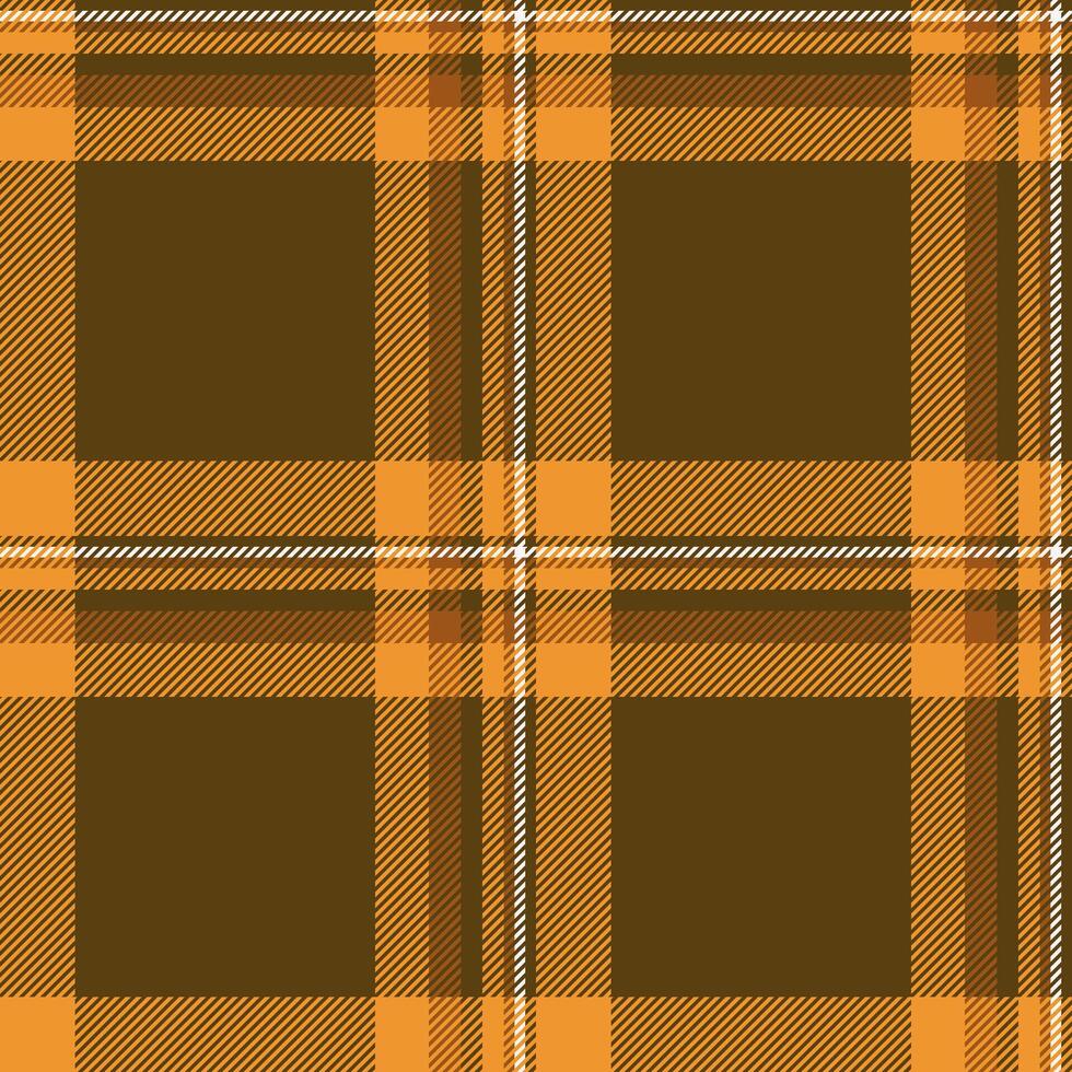 Kid texture tartan background, layered pattern check seamless. Multicultural plaid fabric textile in orange and amber colors. vector