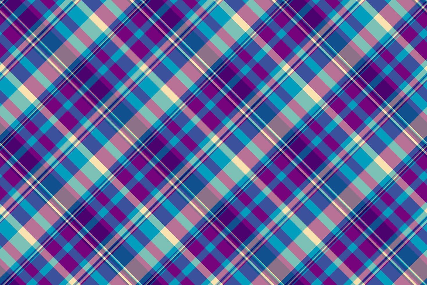 Comfort background textile plaid, sale pattern tartan. Cross check fabric seamless texture in blue and cyan colors. vector