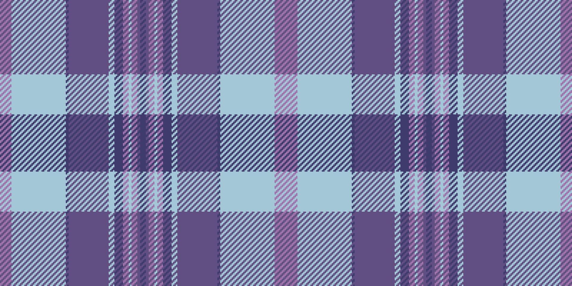 Home check textile, harvest fabric background pattern. Exotic tartan texture seamless plaid in violet and light colors. vector