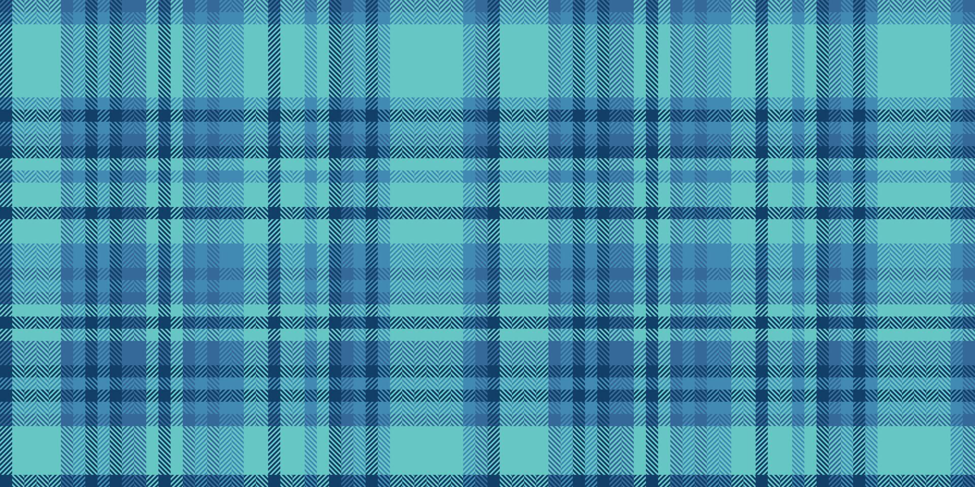 Equal fabric seamless , bathroom texture textile pattern. Valentine background check plaid tartan in cyan and teal colors. vector