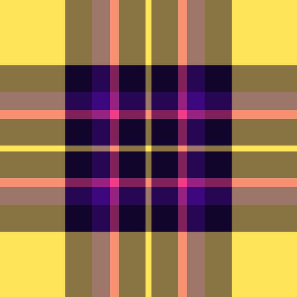 Sketching textile pattern, idea background seamless plaid. Packing check fabric texture tartan in amber and red colors. vector