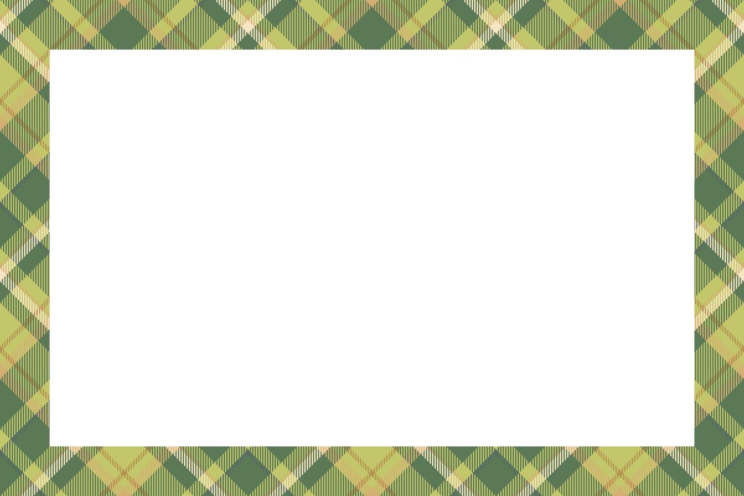 Vintage frame . Scottish border pattern retro style. Tartan plaid ornament. vector