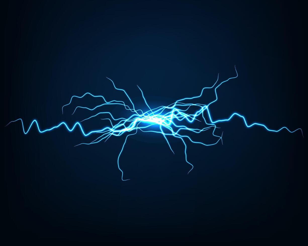 Abstract background electric light. Spark flash effect. Bright curved line. Neon glowing curves. vector