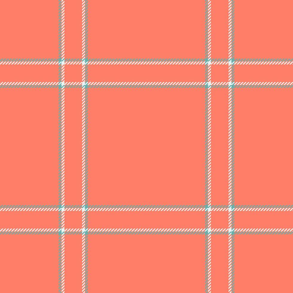 Invitation tartan pattern background, customize plaid fabric . Asymmetric textile texture seamless check in red and teal colors. vector