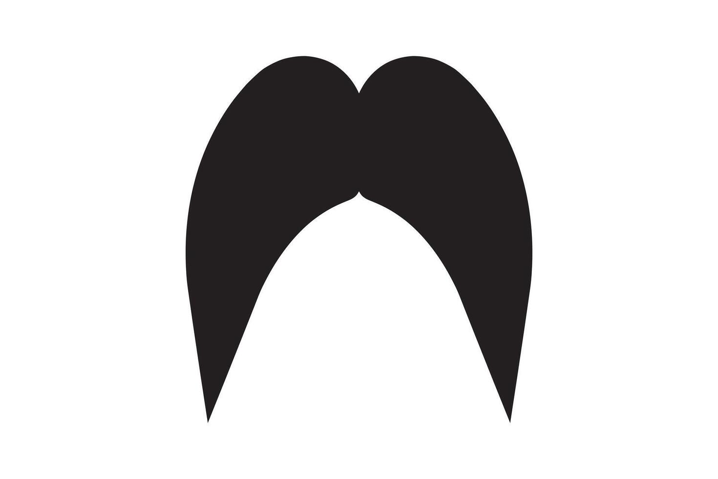 Moustache icon. Black retro style mustache. Shave barber vintage man face vector