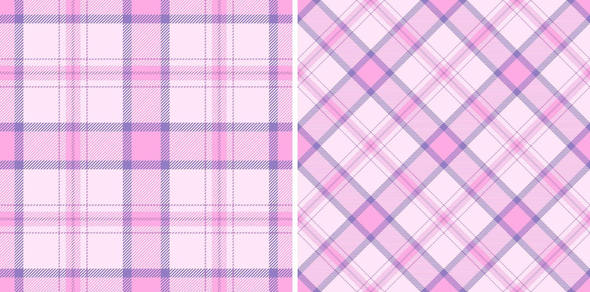 Pattern seamless check of background fabric tartan with a texture textile plaid . Set in light colors. Fashion with geometric unique identity. vector