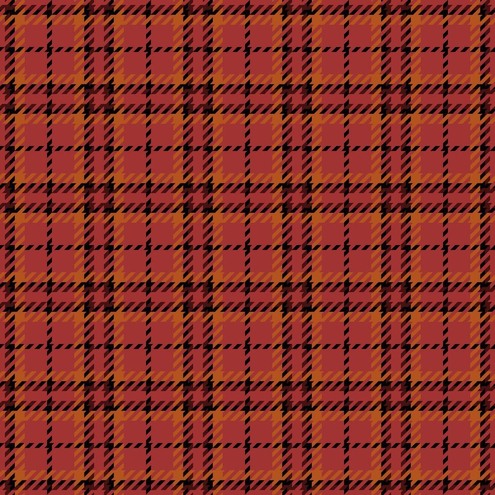 Cosy seamless background, unique check plaid textile. Path fabric tartan texture pattern in red and black colors. vector