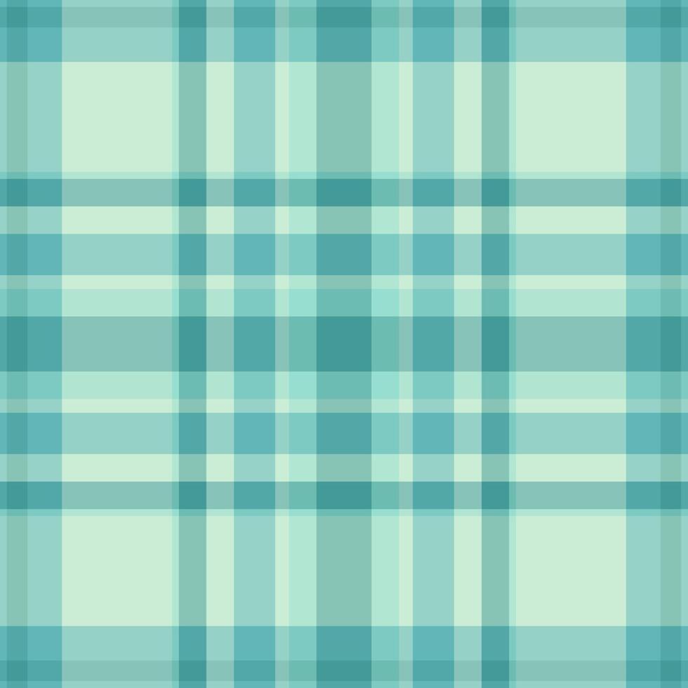 Scarf check pattern textile, valentine fabric tartan. Arabic plaid texture seamless background in teal and light colors. vector