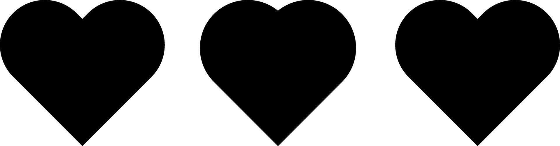 Love icon set. Set of love symbols. romance simple love sign vector