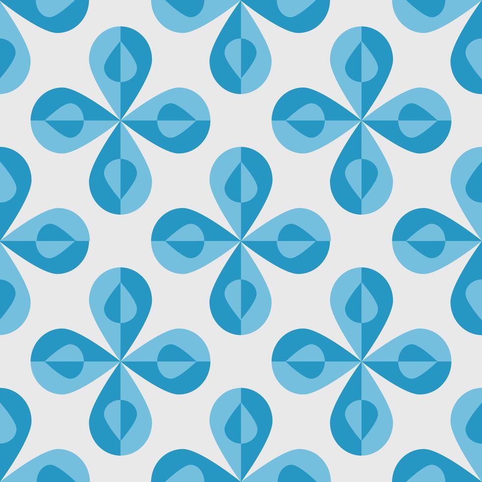 Seamless pattern with blue water drops on a light blue background vector