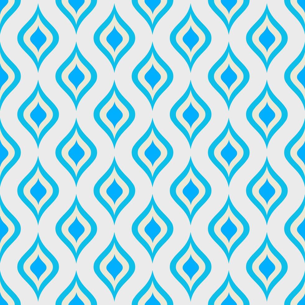 Seamless pattern with blue and white ornament.illustration. vector