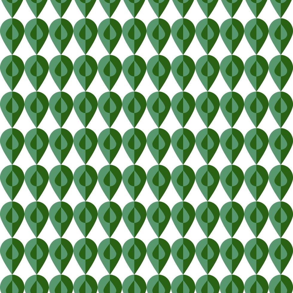 Seamless pattern with green heart on white background.illustration. vector