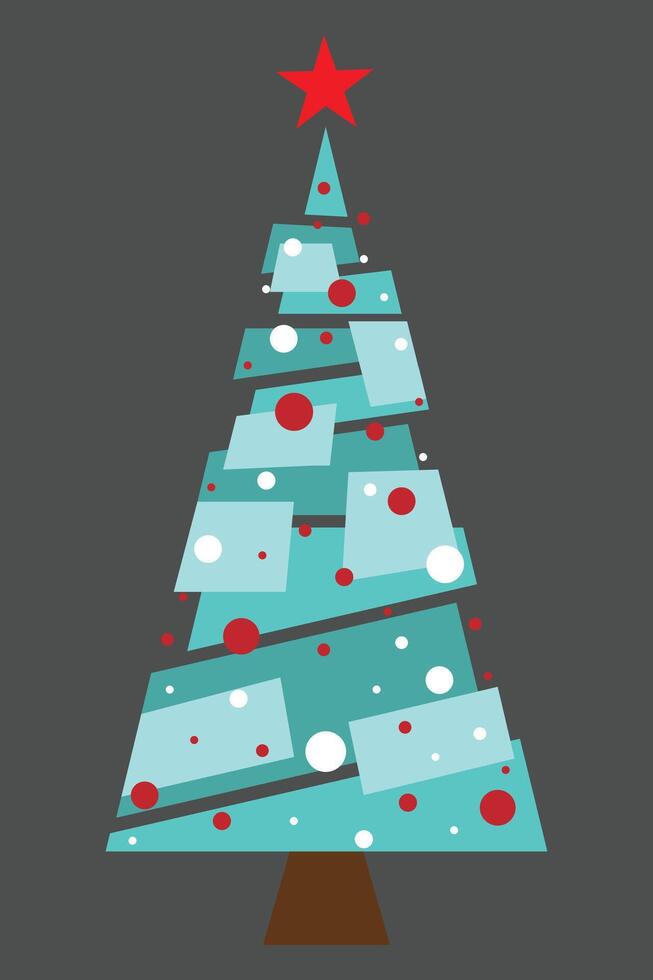 The Best Christmas Tree With Sparkling Ball Decoration vector