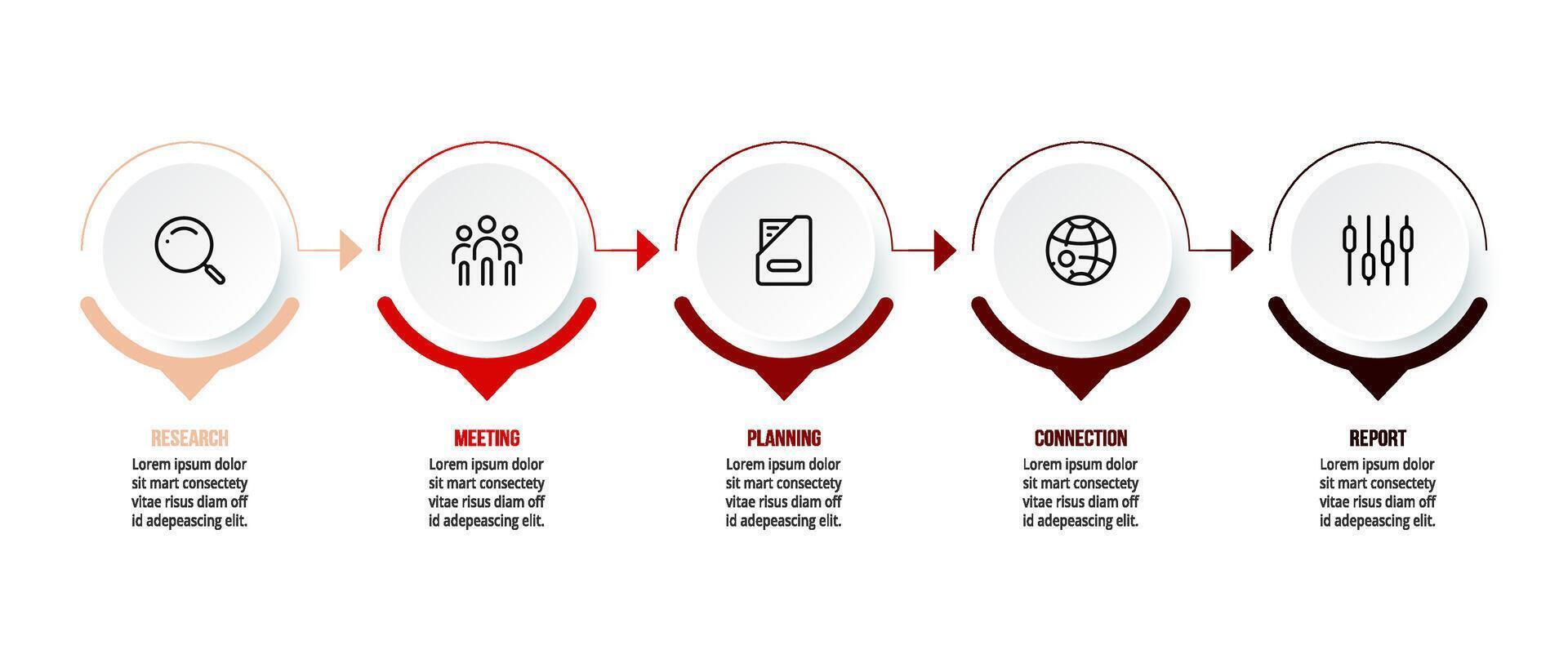 Circle timeline infographic. vector