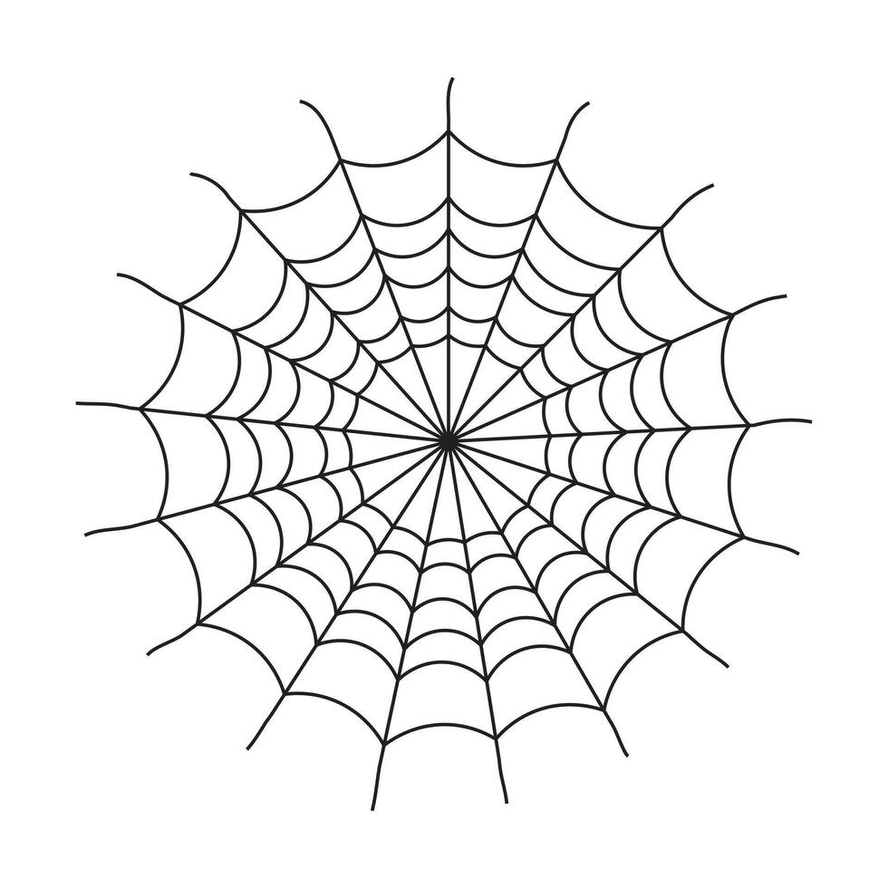 Spider web icon flat illustration vector