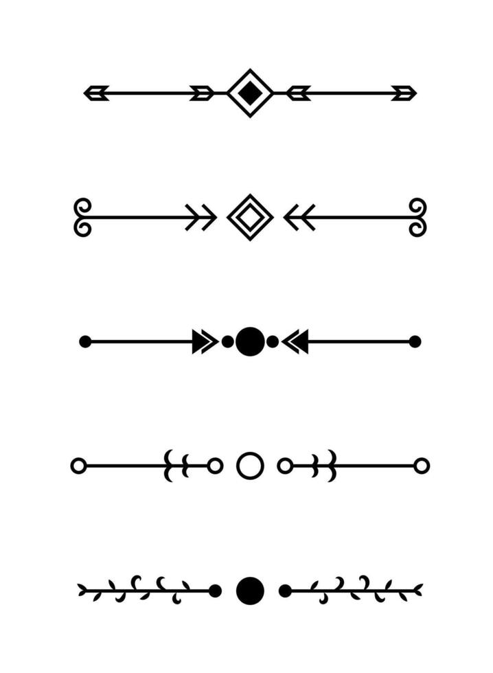 decorative dividers ornaments collection vector
