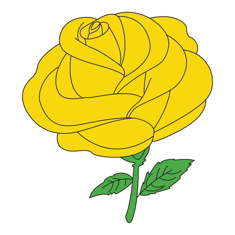 A yellow flower isolated on a white background vector