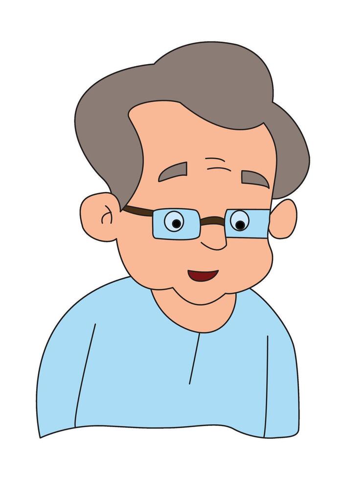 Cute grandfather cartoon vecto vector