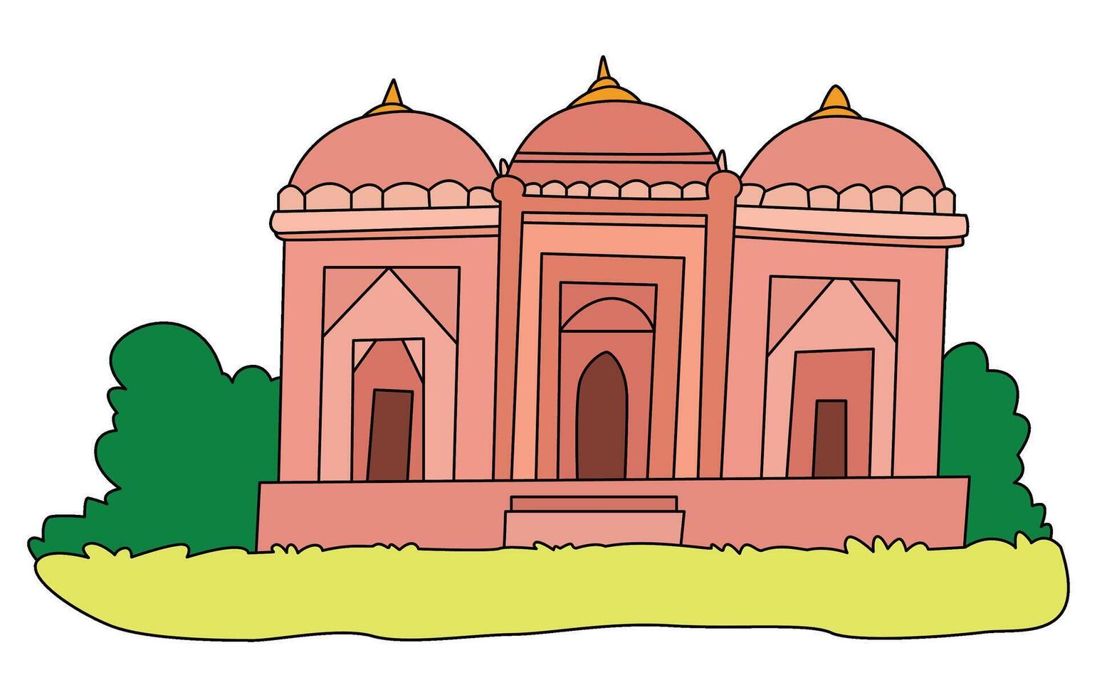 Badshahi Mosque Architecture Vectors
