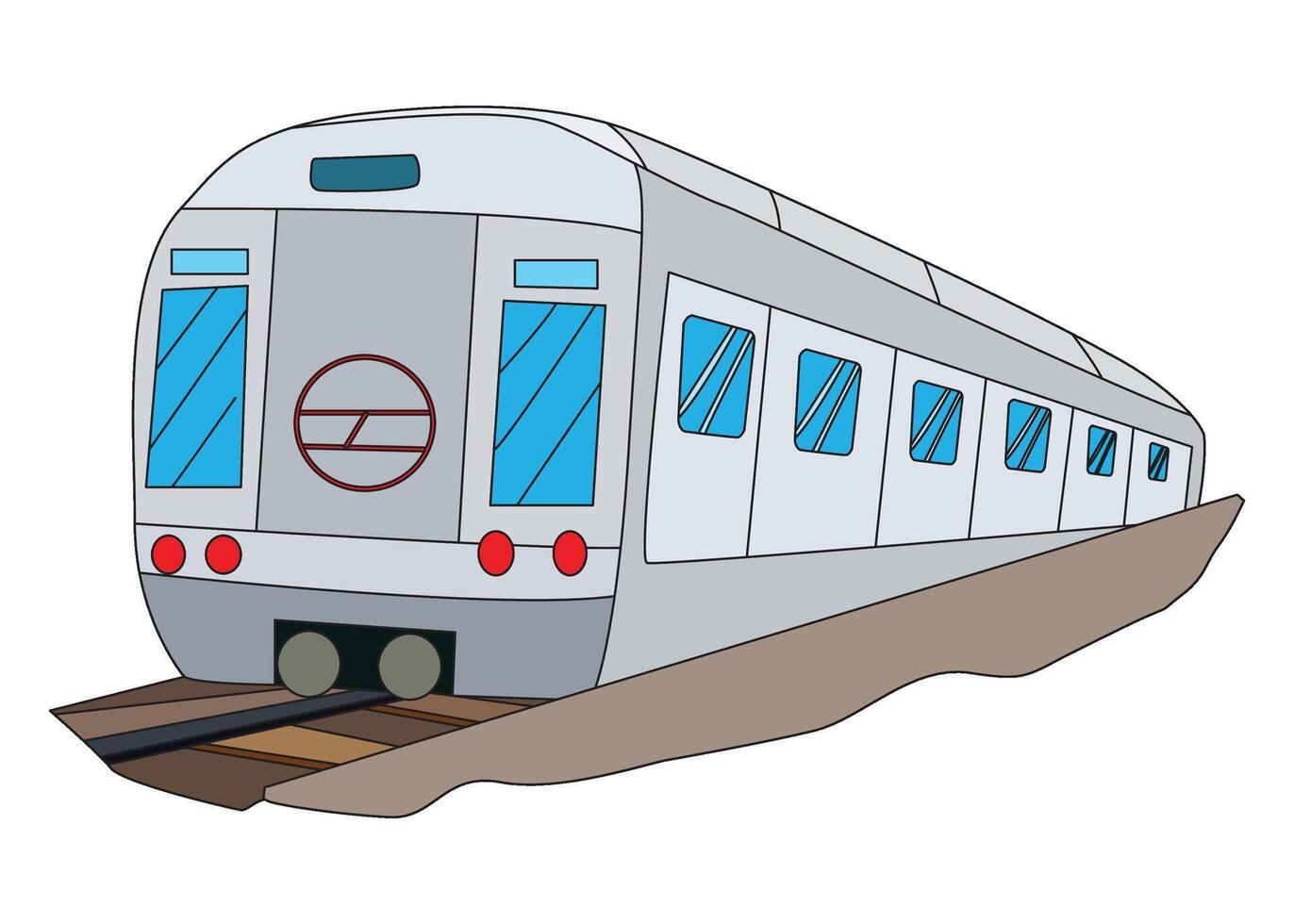 Metro isolated on a white background vector