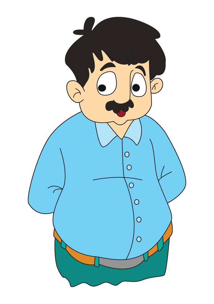 Cute man cartoon vecto vector
