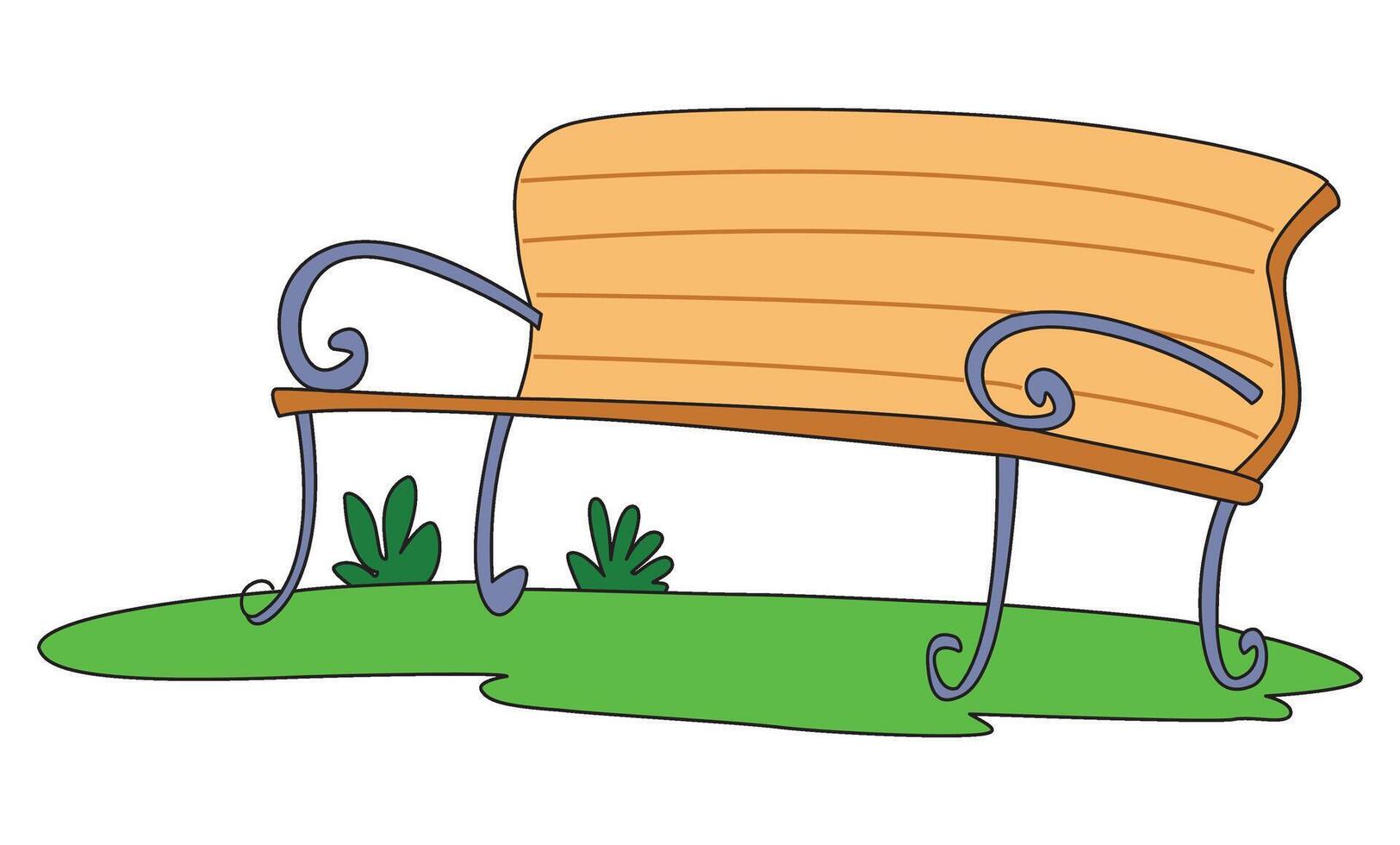 Wooden park benches vecto vector