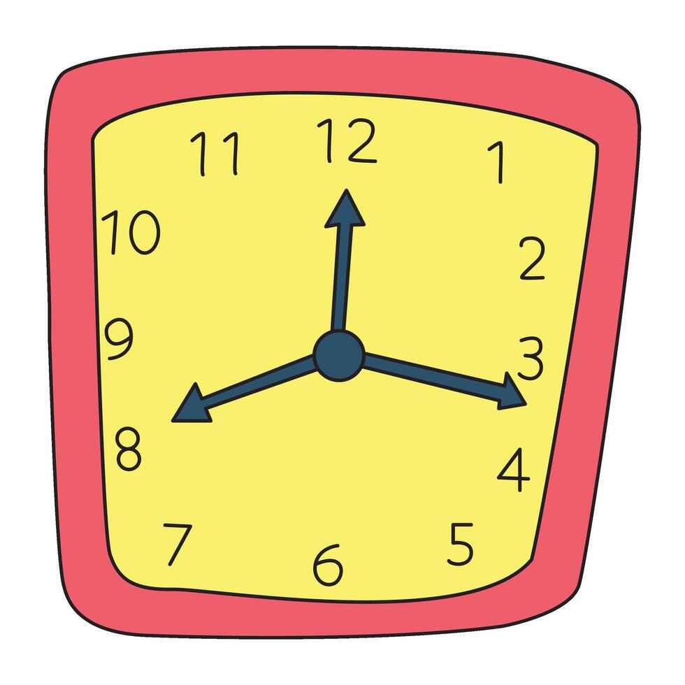 Wall clock isolated on a white background vector