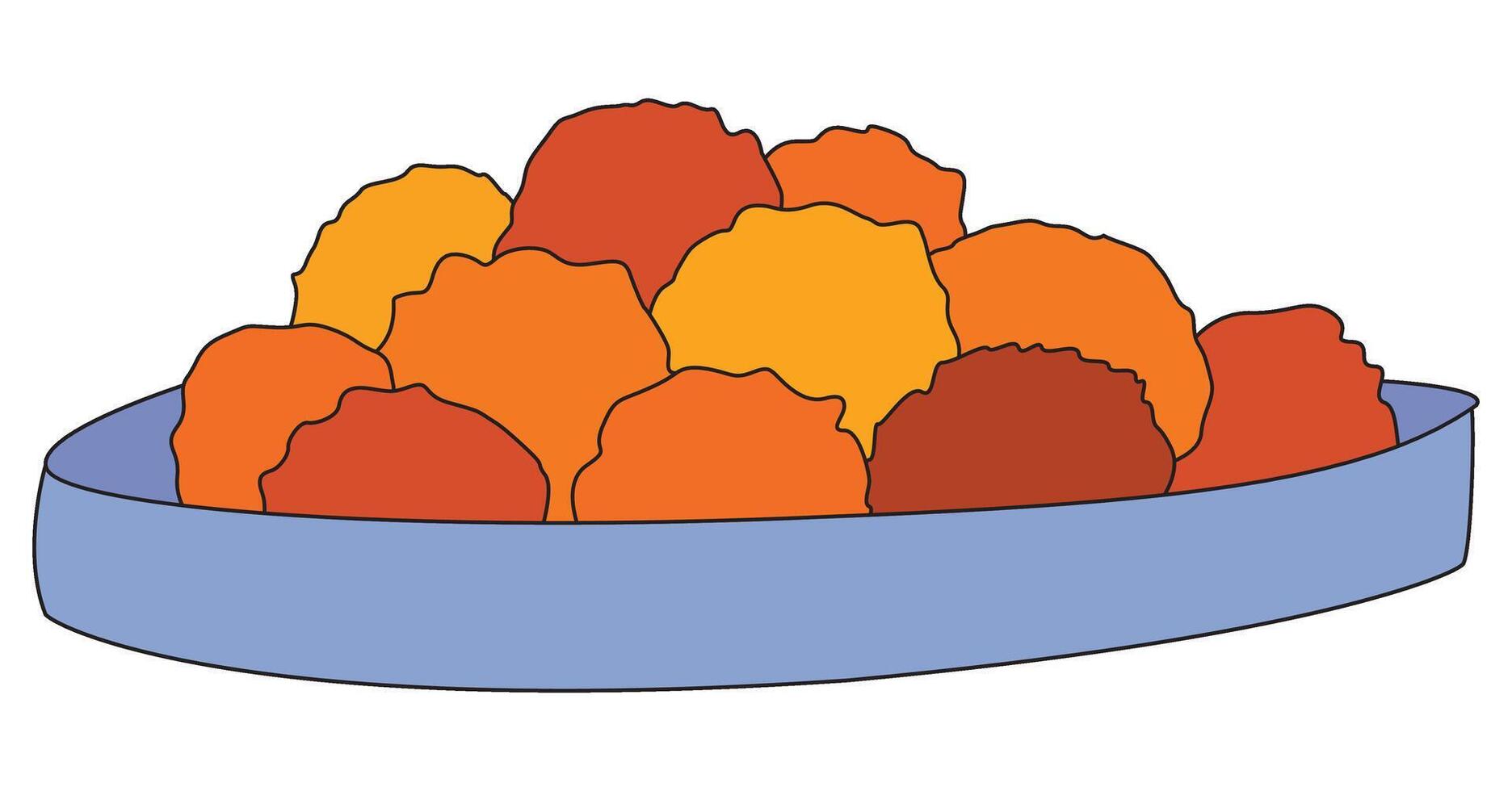 Cute ladoo cartoon vecto vector