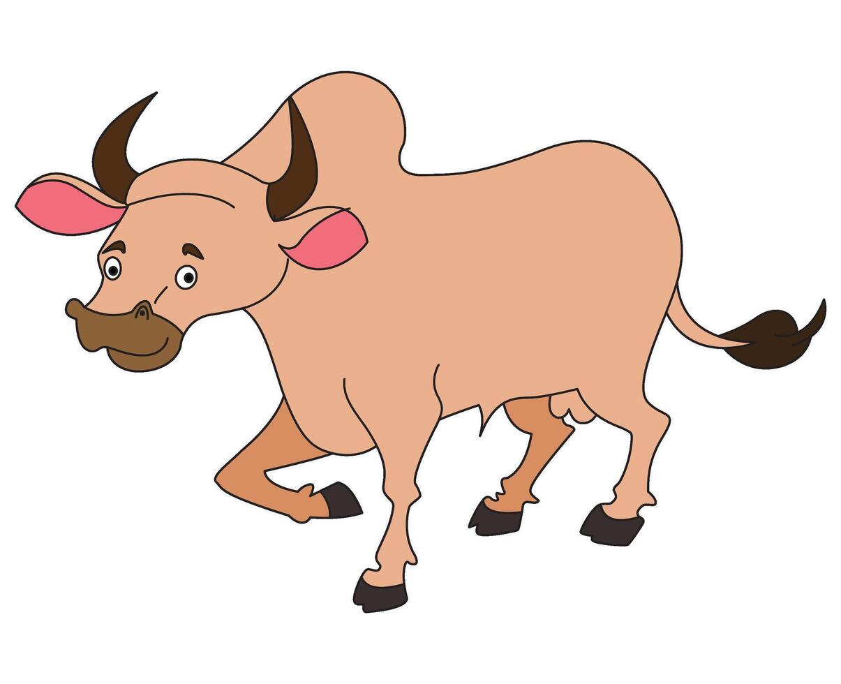 Cute cow walking cartoon vecto vector