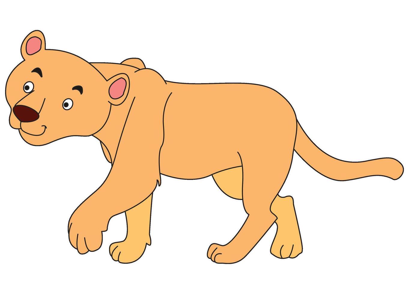 Cougar isolated on a white background vector