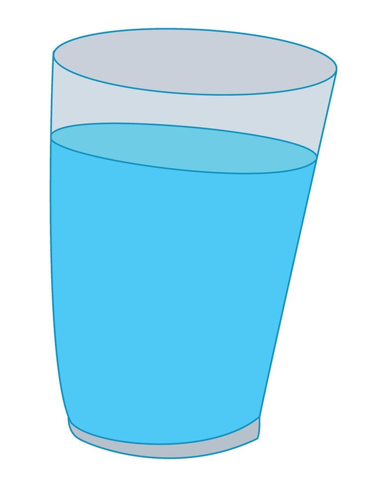 Water glass isolated on white background vector