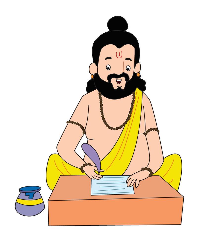 A wise man, gyani cartoon vector