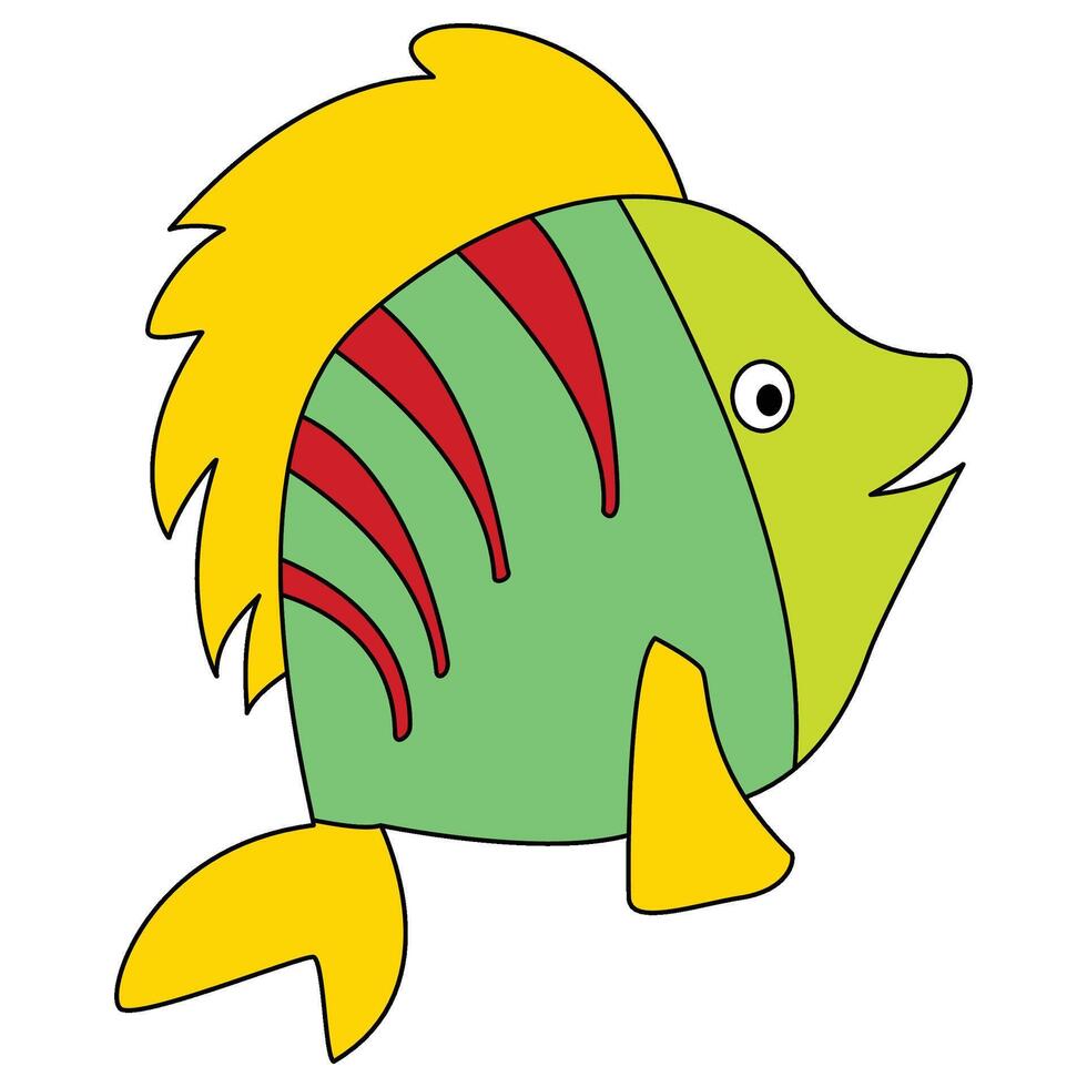 A fish isolated on a white background vector