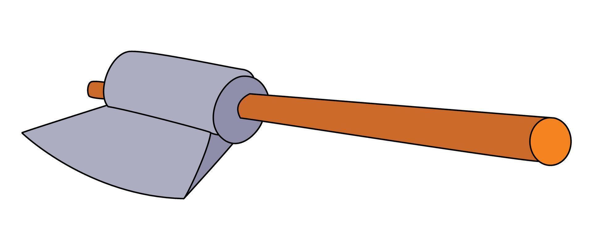 Axe for tree cutting cartoon vecto vector