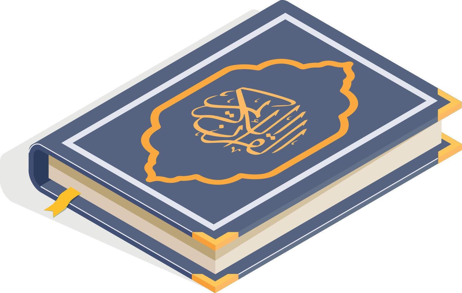 Islamic Isometric Icons Closed Quran Icon vector