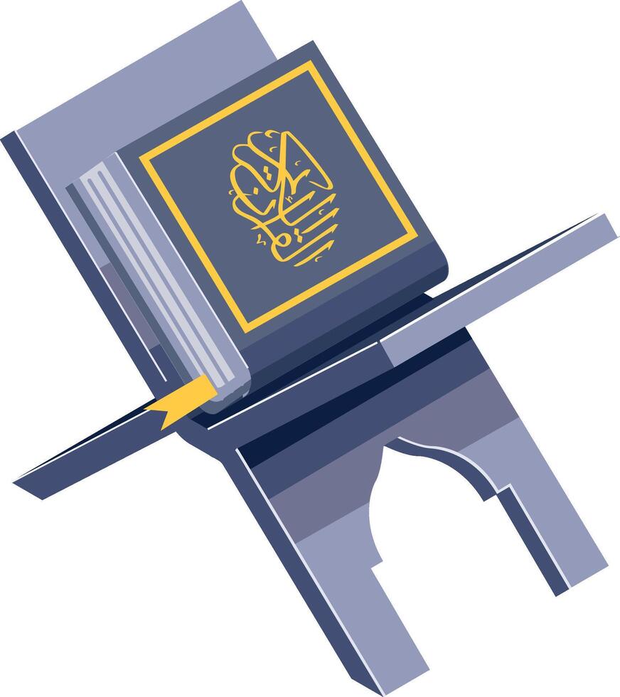 Open Quran on Stand vector
