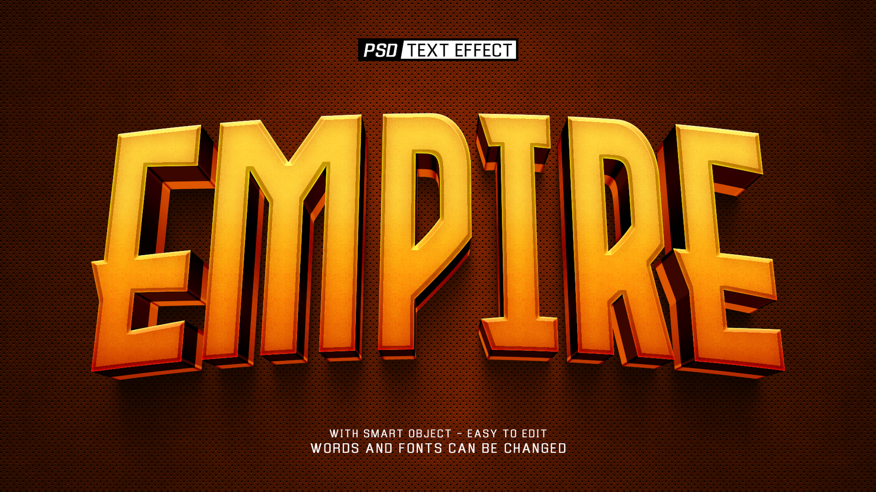 empire 3d text effect psd