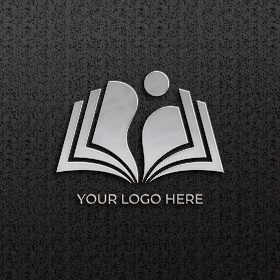 Realistic Silver Art Logo Mockup psd