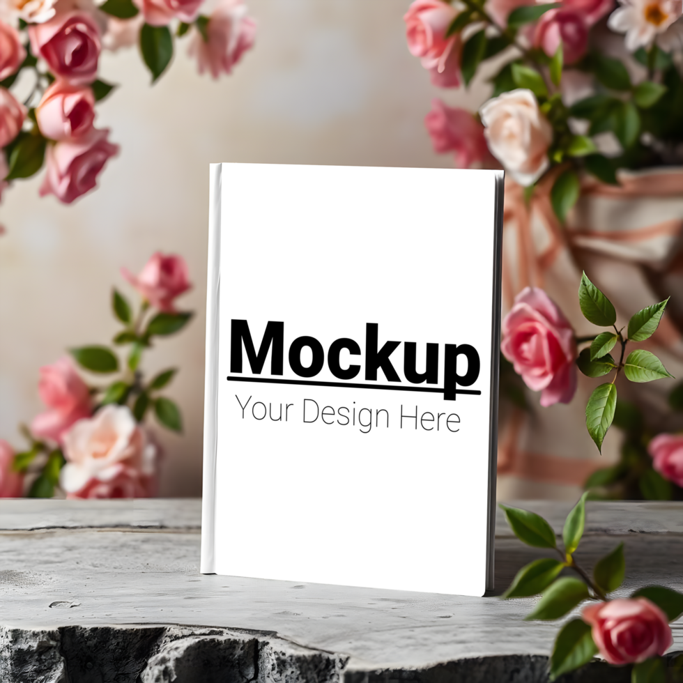 Book Cover Mockup on a Soft and Gentle Background Your Design Here psd