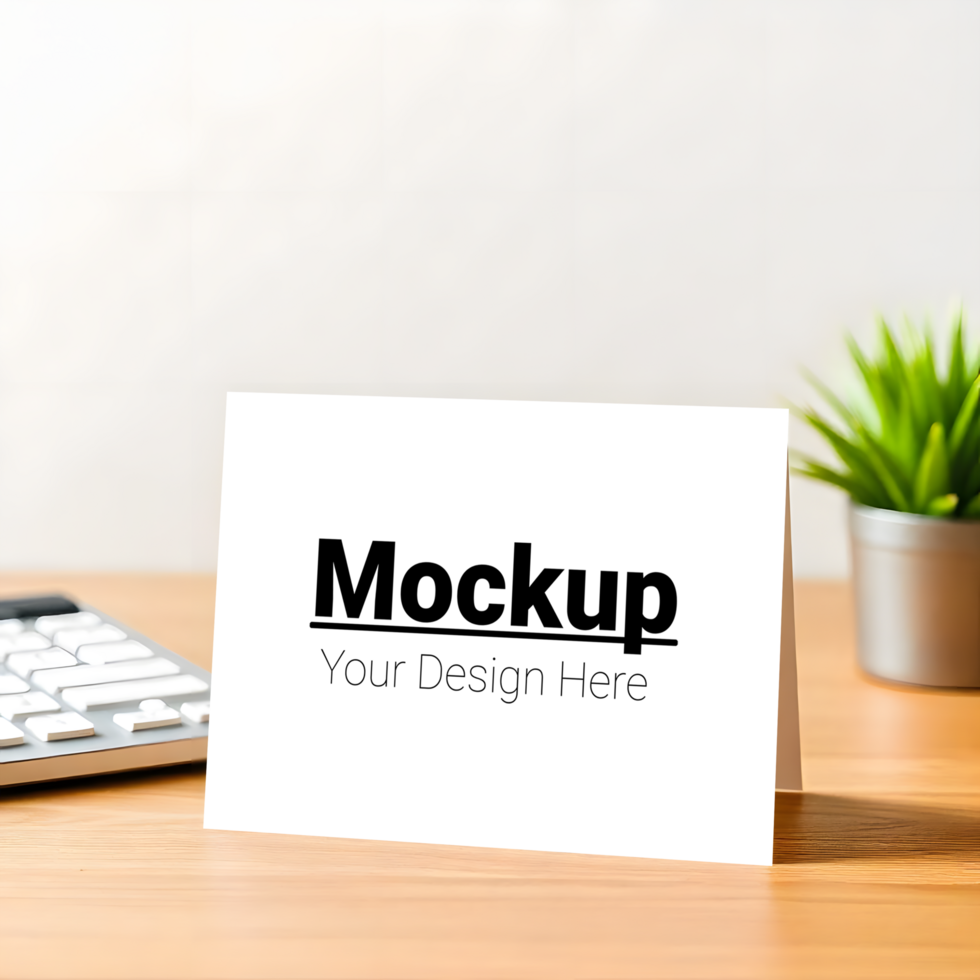 Desktop greeting card mockup For your design psd