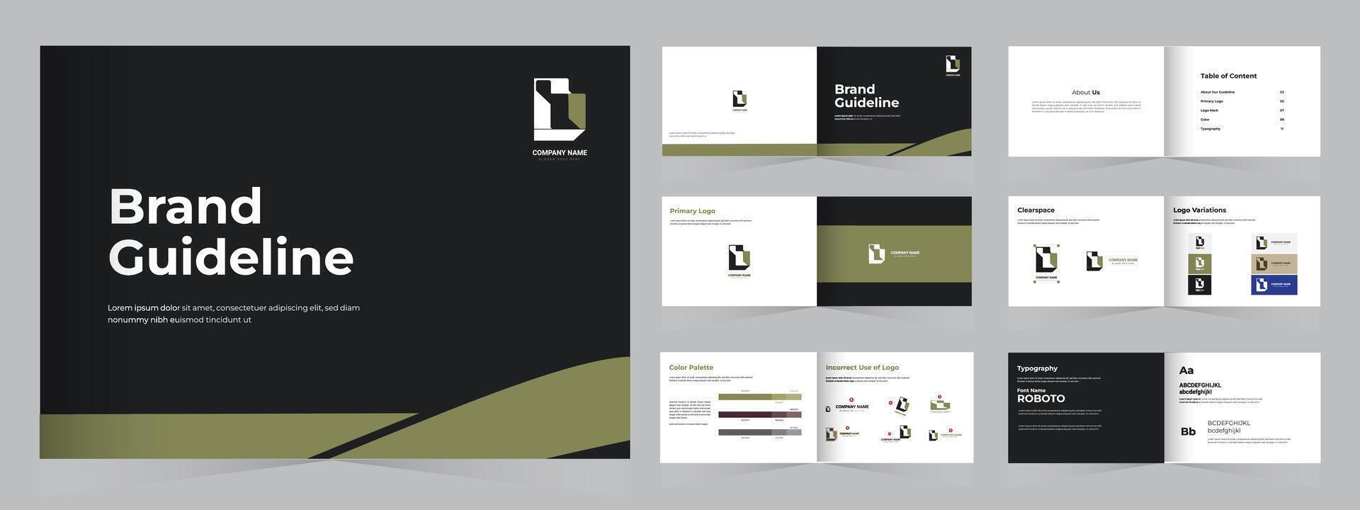 Brand Guidelines Brand Manual Layout or Brand Guidelines Brand Identity Brand Manual template vector