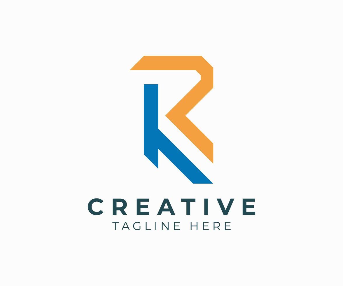 KR letter abstract initial logo template icon design for business. vector