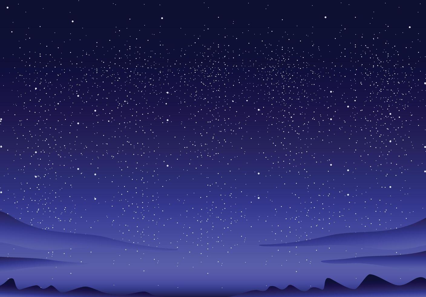 The night sky in nature looks charming blue vector