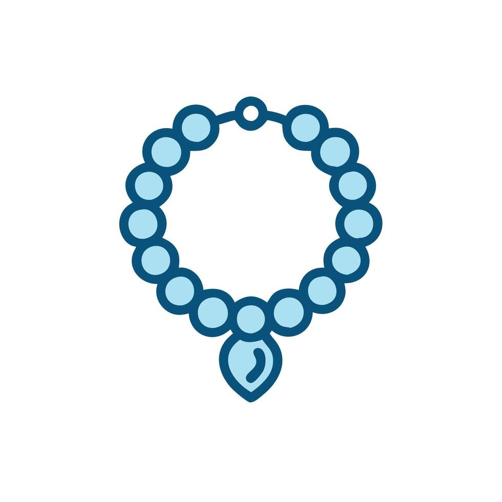 a blue bracelet with a heart on it vector