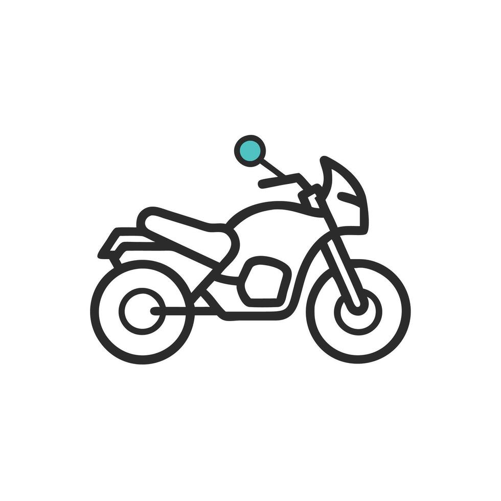motorcycle icon, line art illustration vector